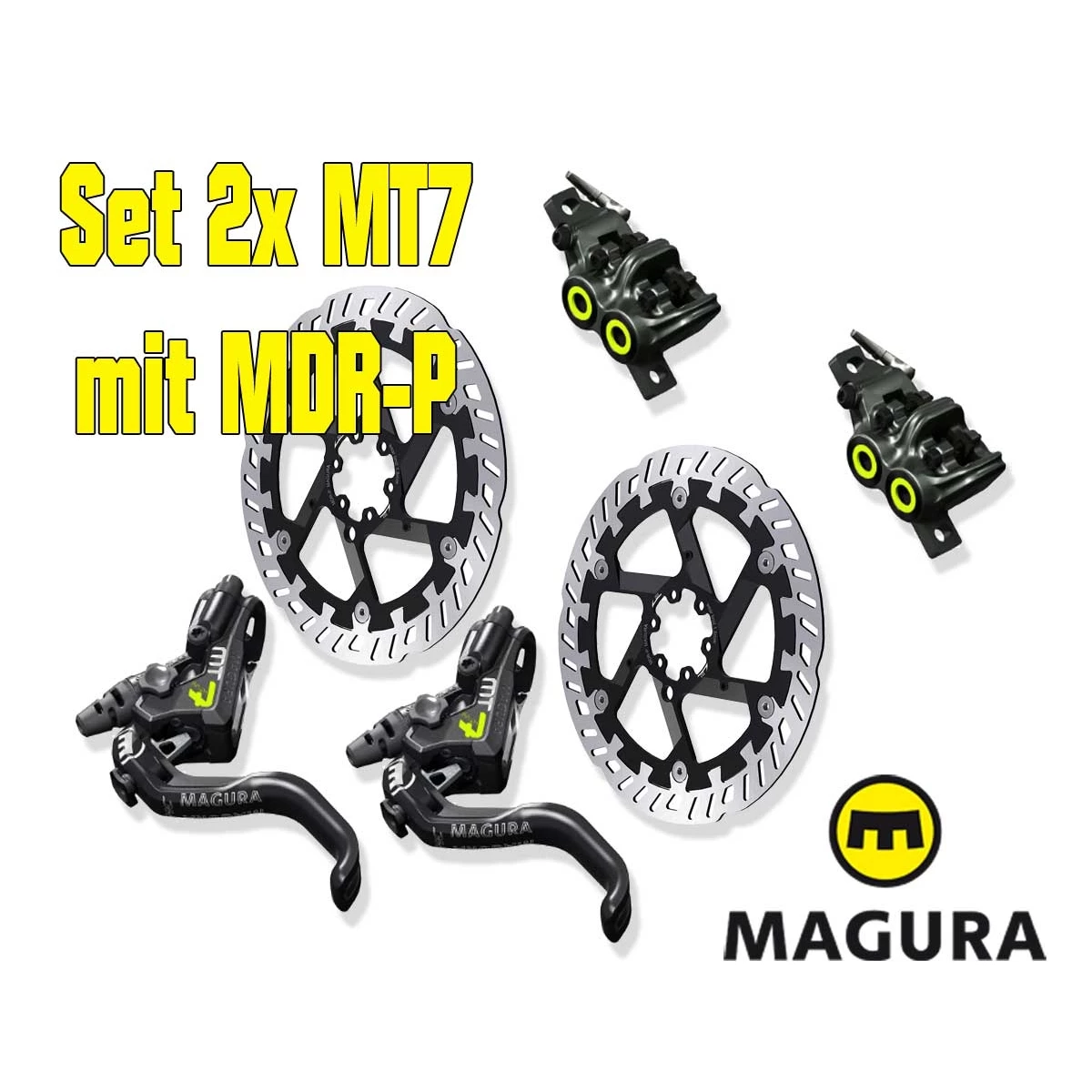 Set Magura MT7 Pro + MDR-P Bremsscheiben 3 Set Magura MT7 Pro + MDR-P Bremsscheiben